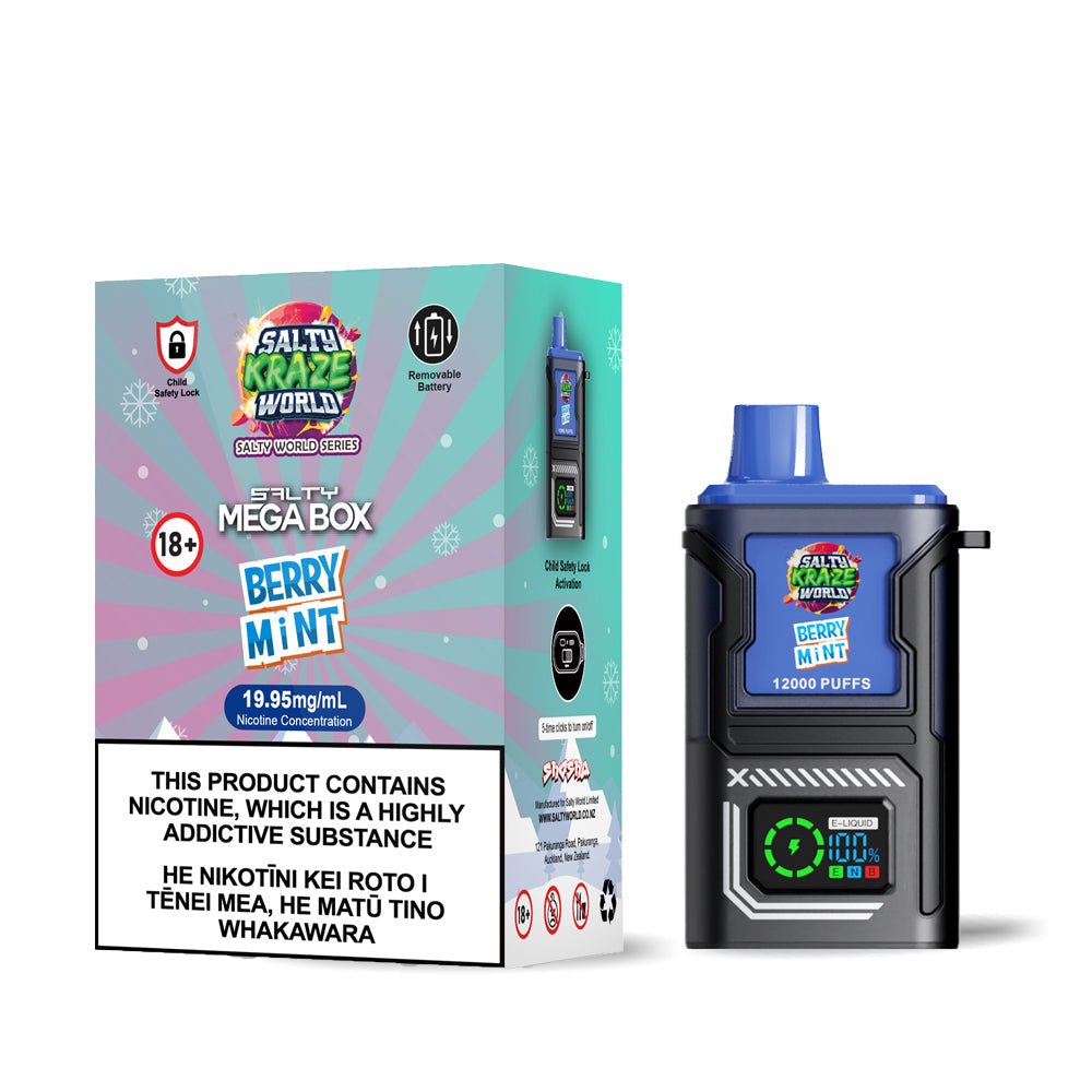 Berry Mint - Salty MEGA BOX Disposable Vape | Shosha Vape NZ