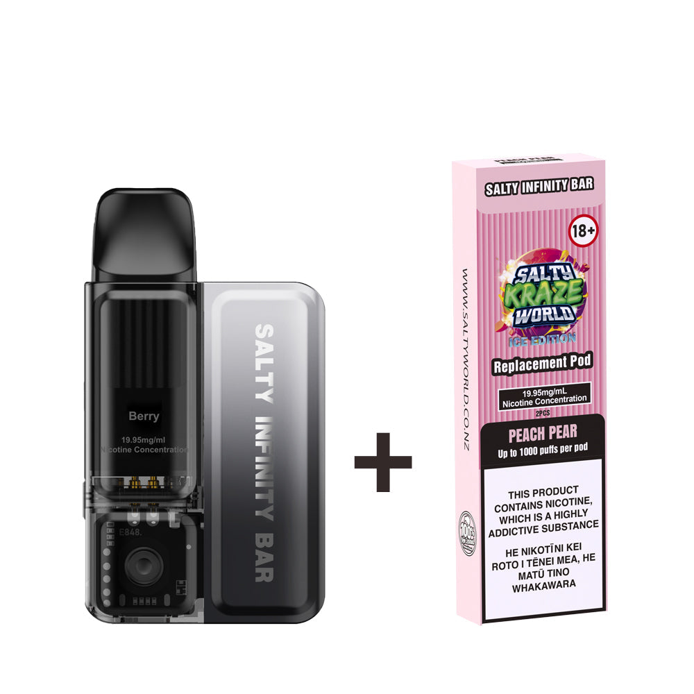 Berry Disposable Vape + 2 x Replacement Pods COMBO