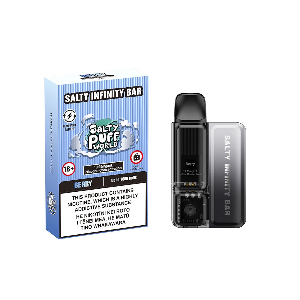 Salty Infinity Bar Berry Disposable Vape | Shosha Vape NZ